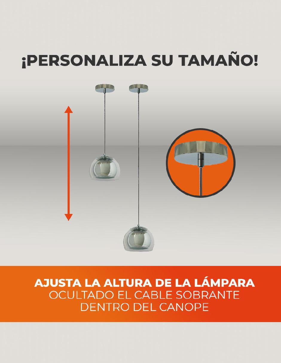 Lámpara colgante sin luz Spok 8
