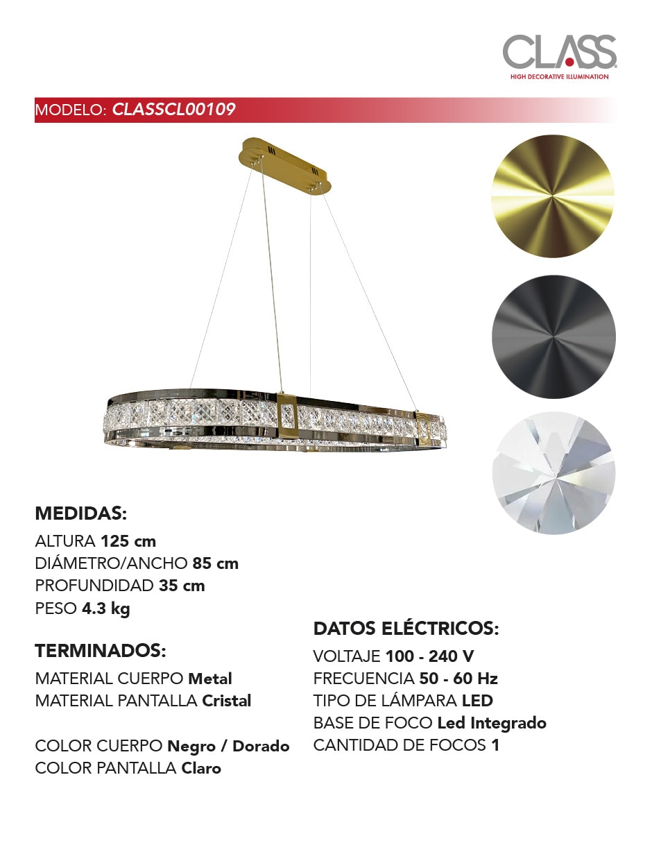 Candil forma ovalada 4