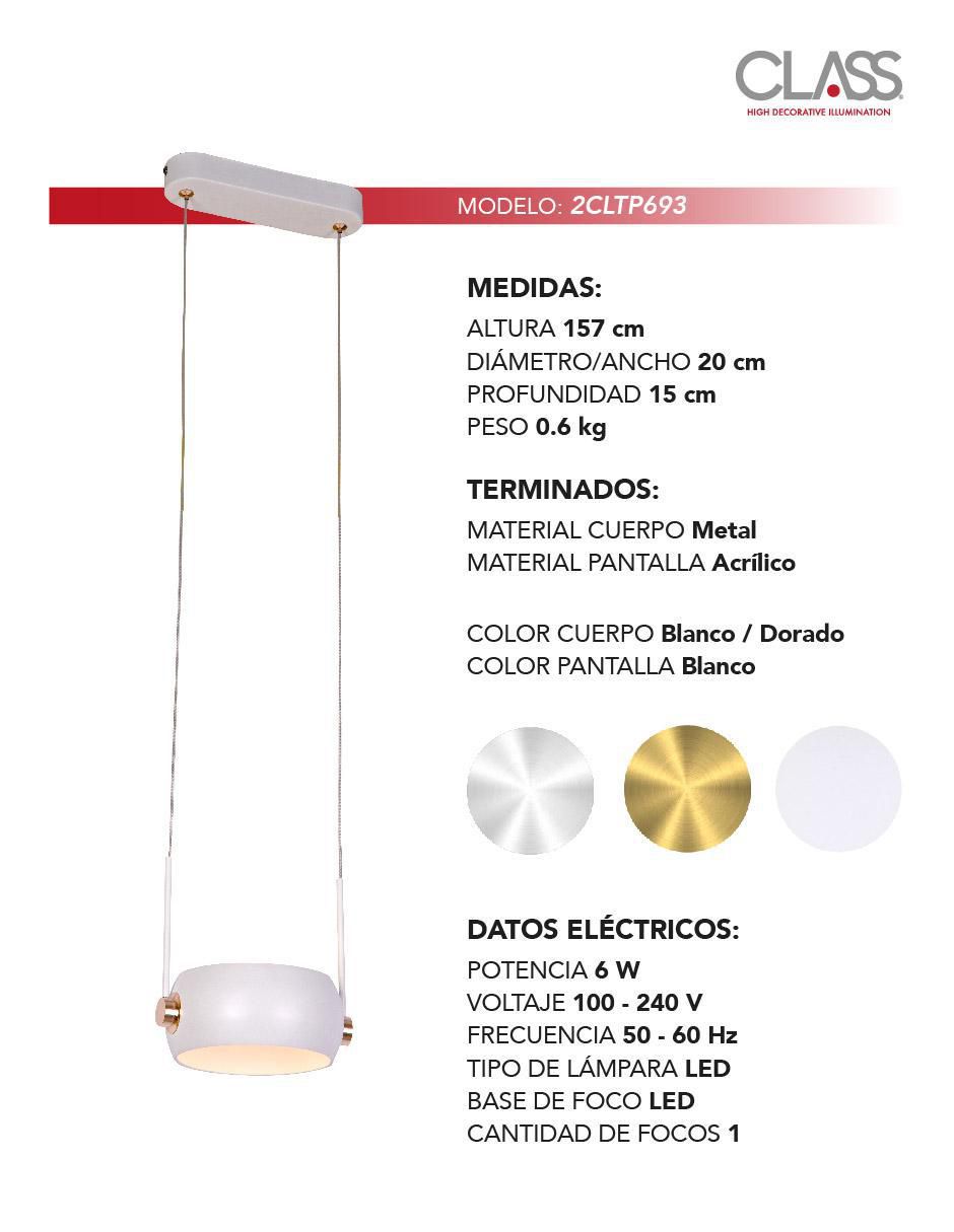 Lámpara colgante LED Class 2