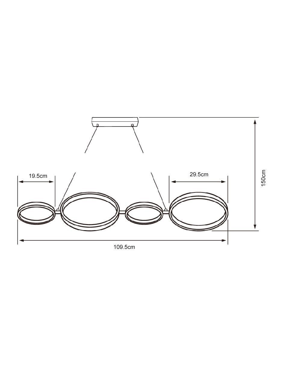 Lámpara colgante Tecnolite led Aureal