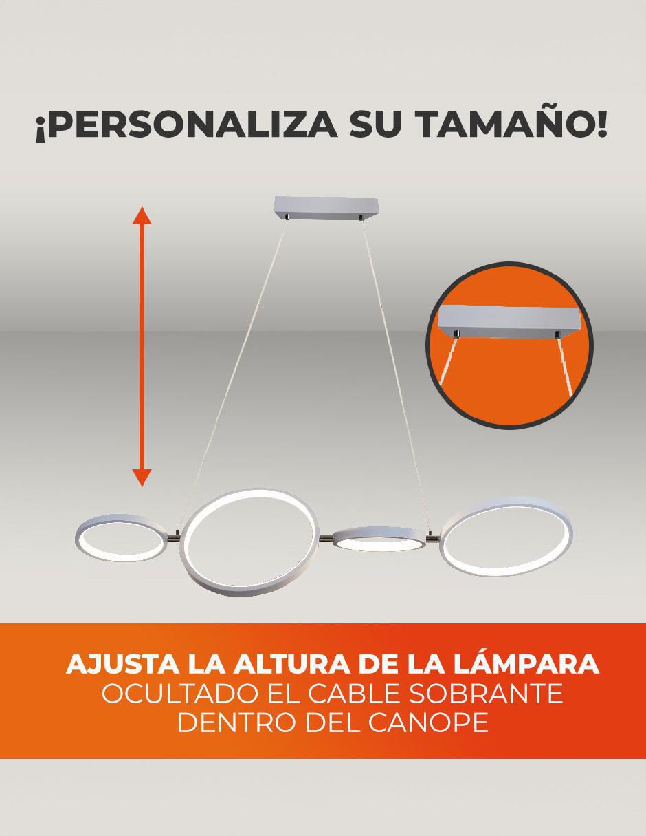 Lámpara colgante Tecnolite led Aureal