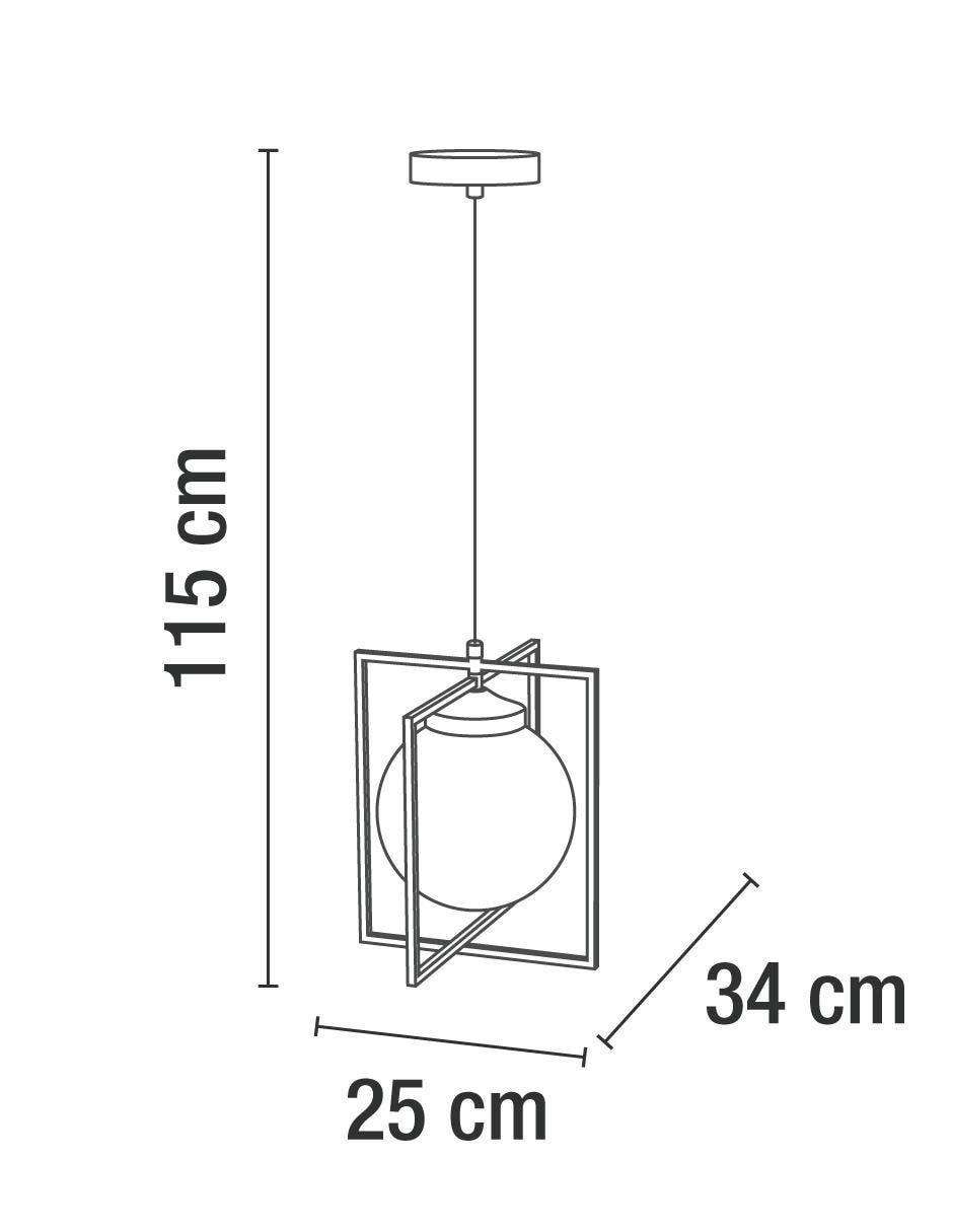 Lámpara colgante incandescente y led 4