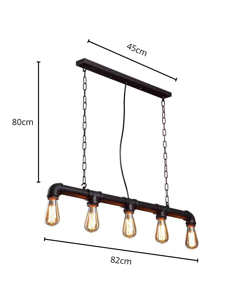 Lámpara colgante incandescente y led 4