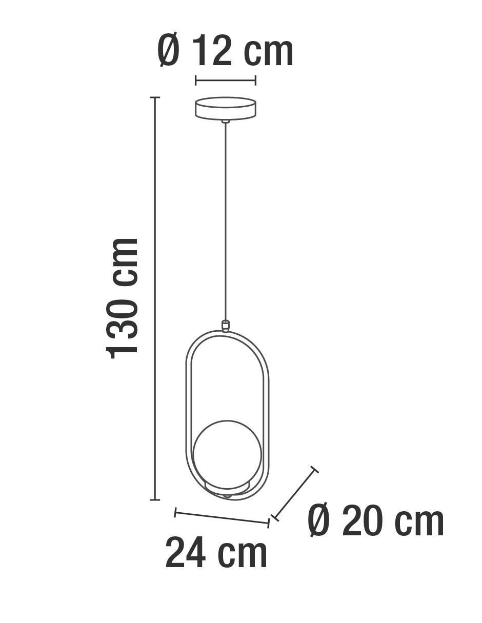 Lámpara colgante incandescente y led 1 pieza 4