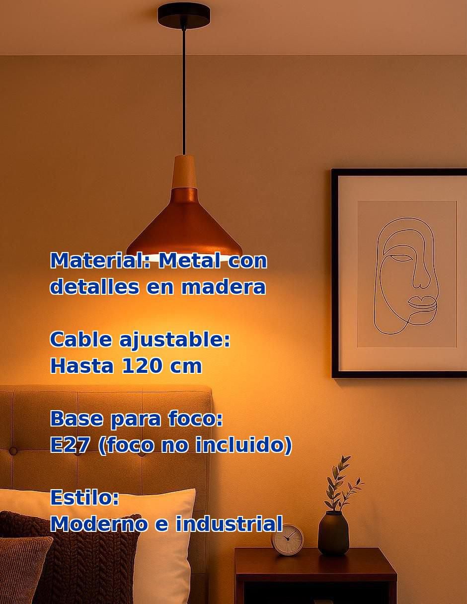 Lámpara colgante incandescente y led Enzo 4
