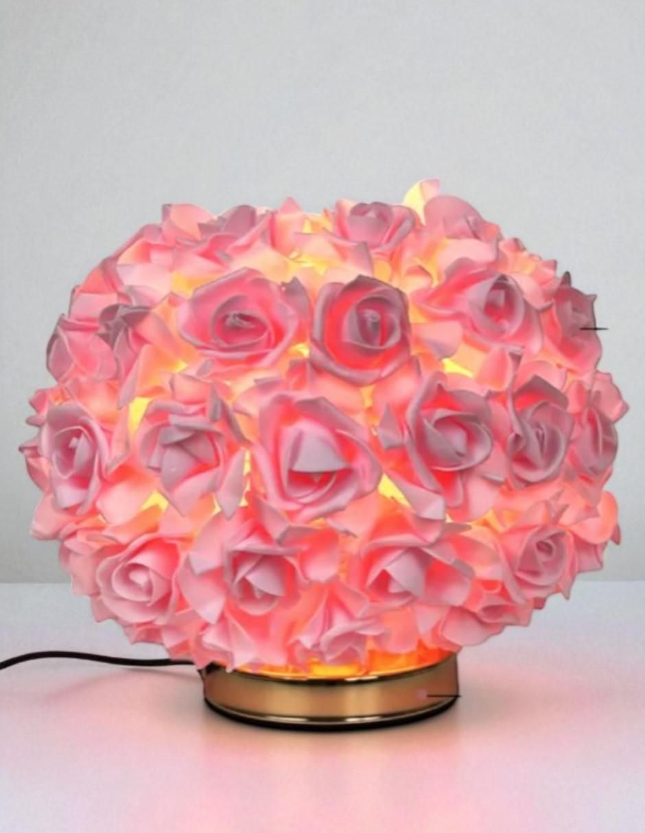Lampara mesa luz blanca Rosas Rosas 3