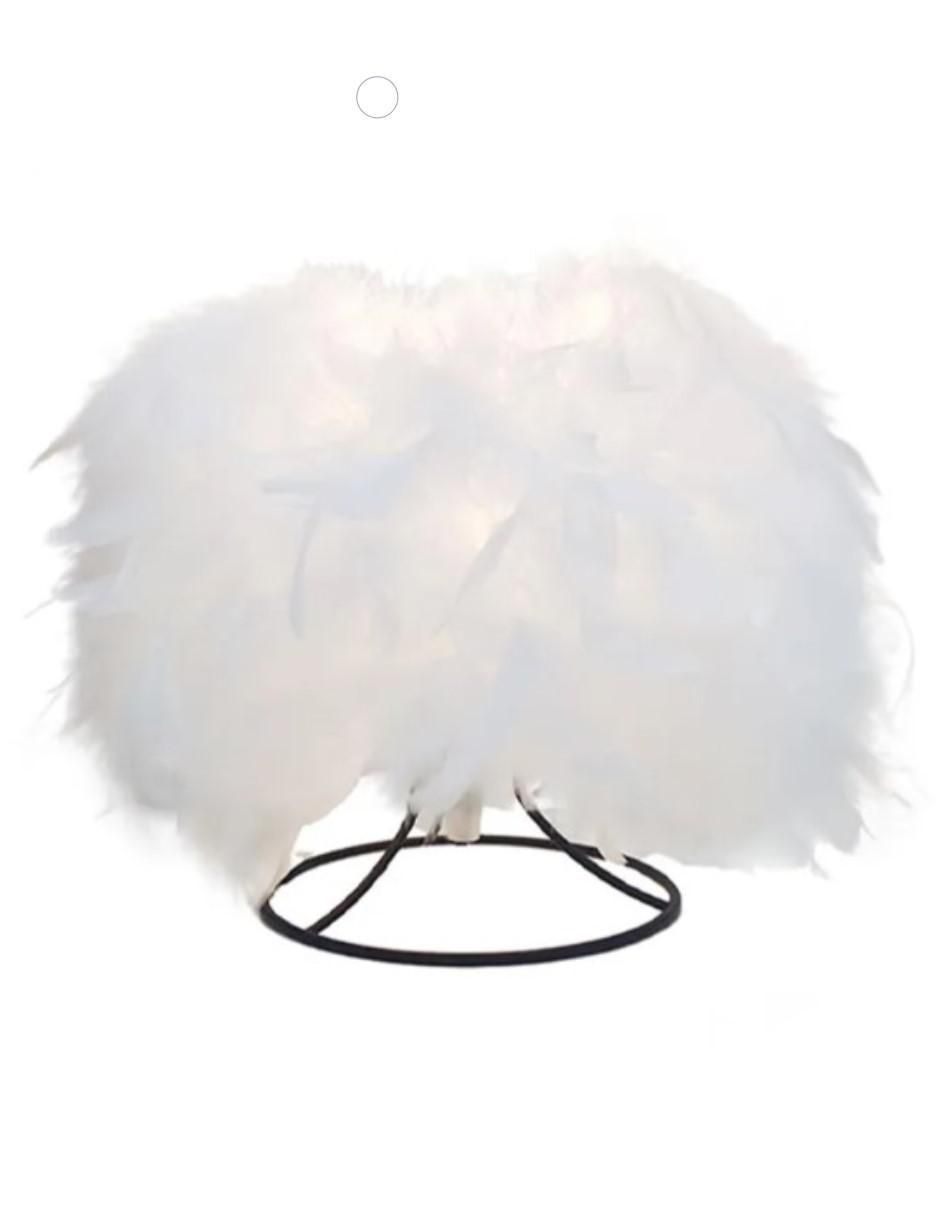 Lampara mesa led de Plumas de color blanco 1 pieza