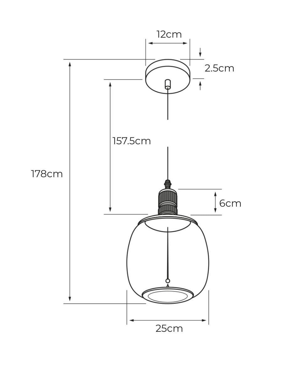 Lampara colgante LED 8