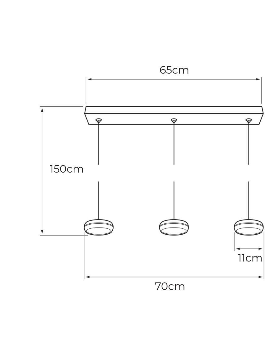 Lampara colgante LED flegetonte II 6