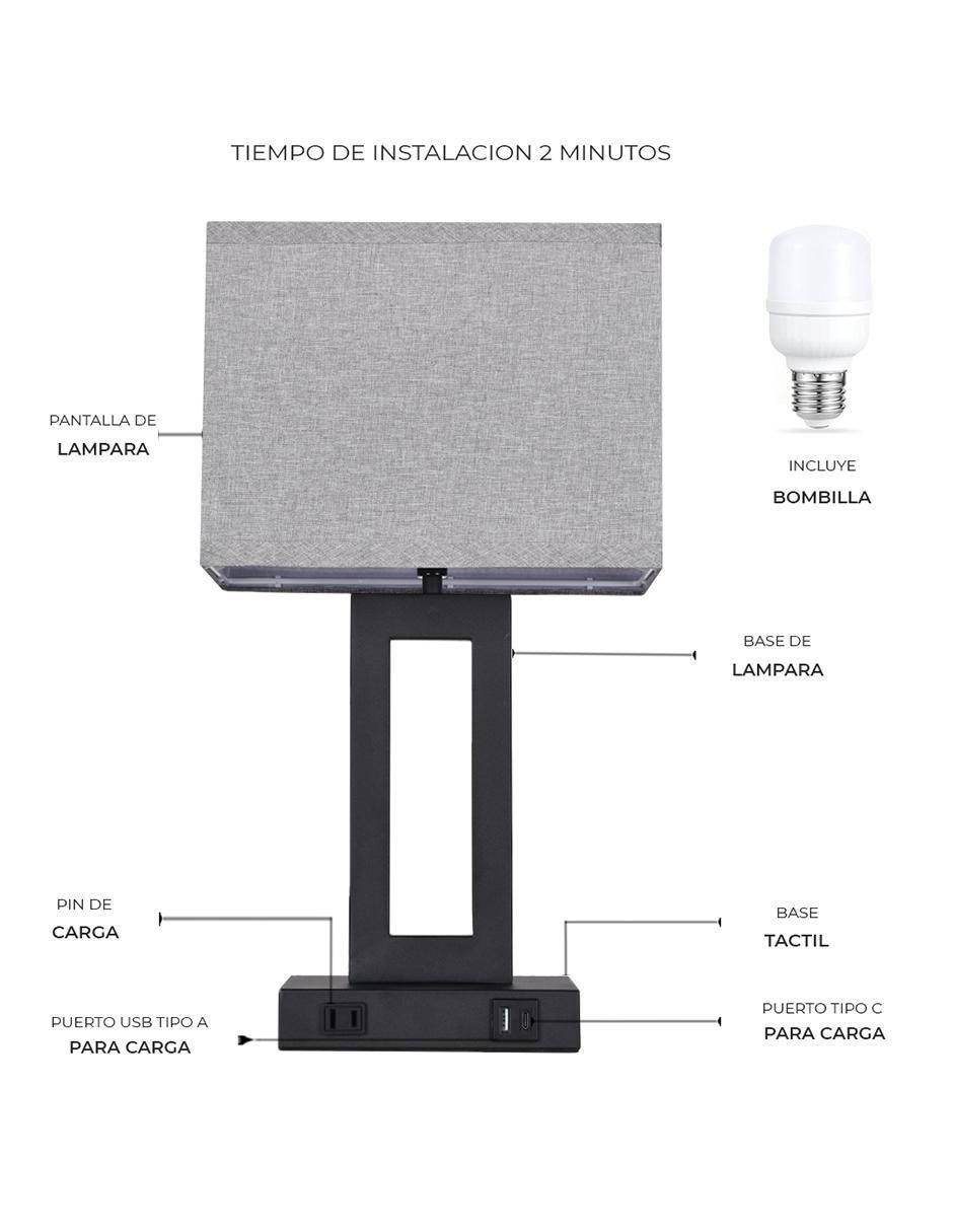 Lámpara de buró halógeno 1 pieza