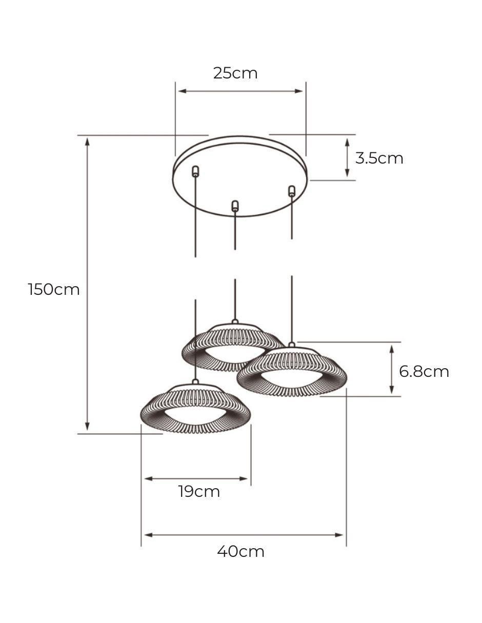 Lampara colgante led Verre II 1 pieza 5