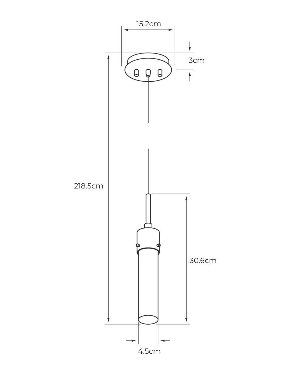 Lampara colgante led Vetro I 1 pieza 5