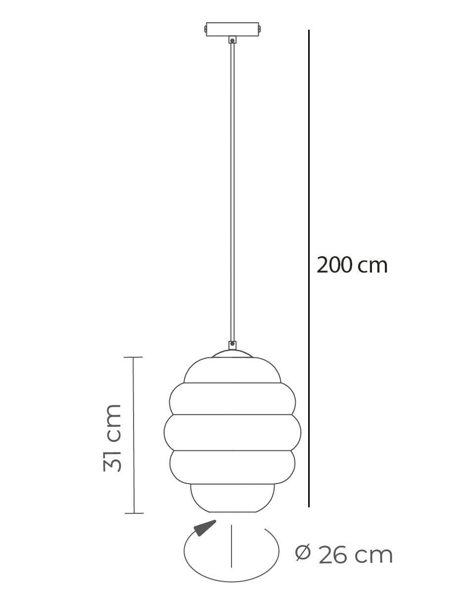 Lampara colgante incandescente 6