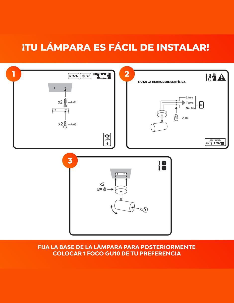 Plafón Quilla Spot 7