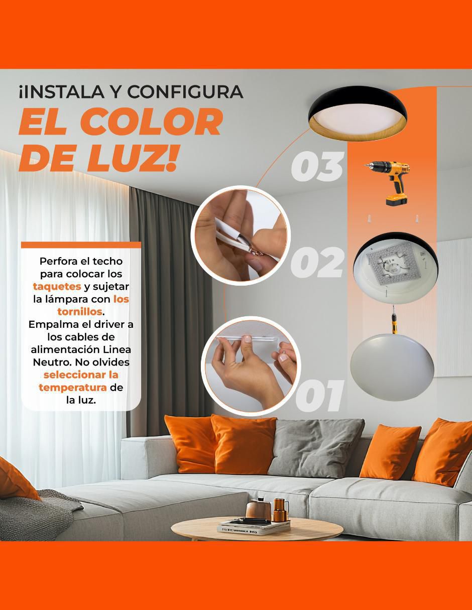 Plafón LED Potolo II 6