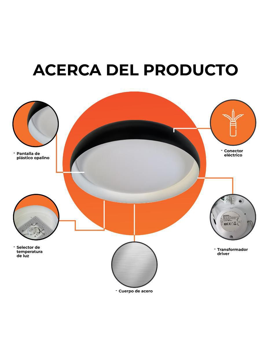 Led tecnolite potolo ii 1 pieza "piezas"