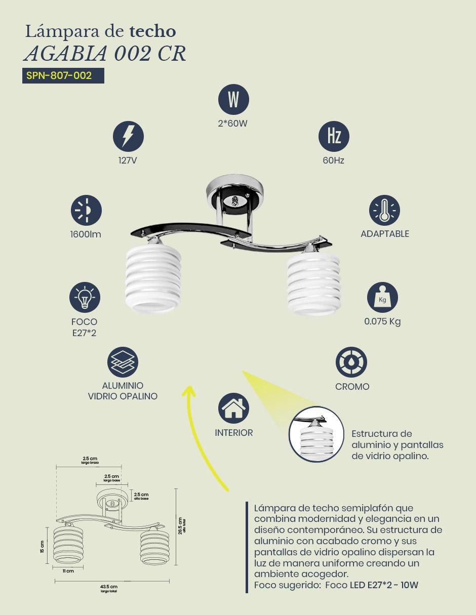 Lámpara colgante LED Agabia 002 4