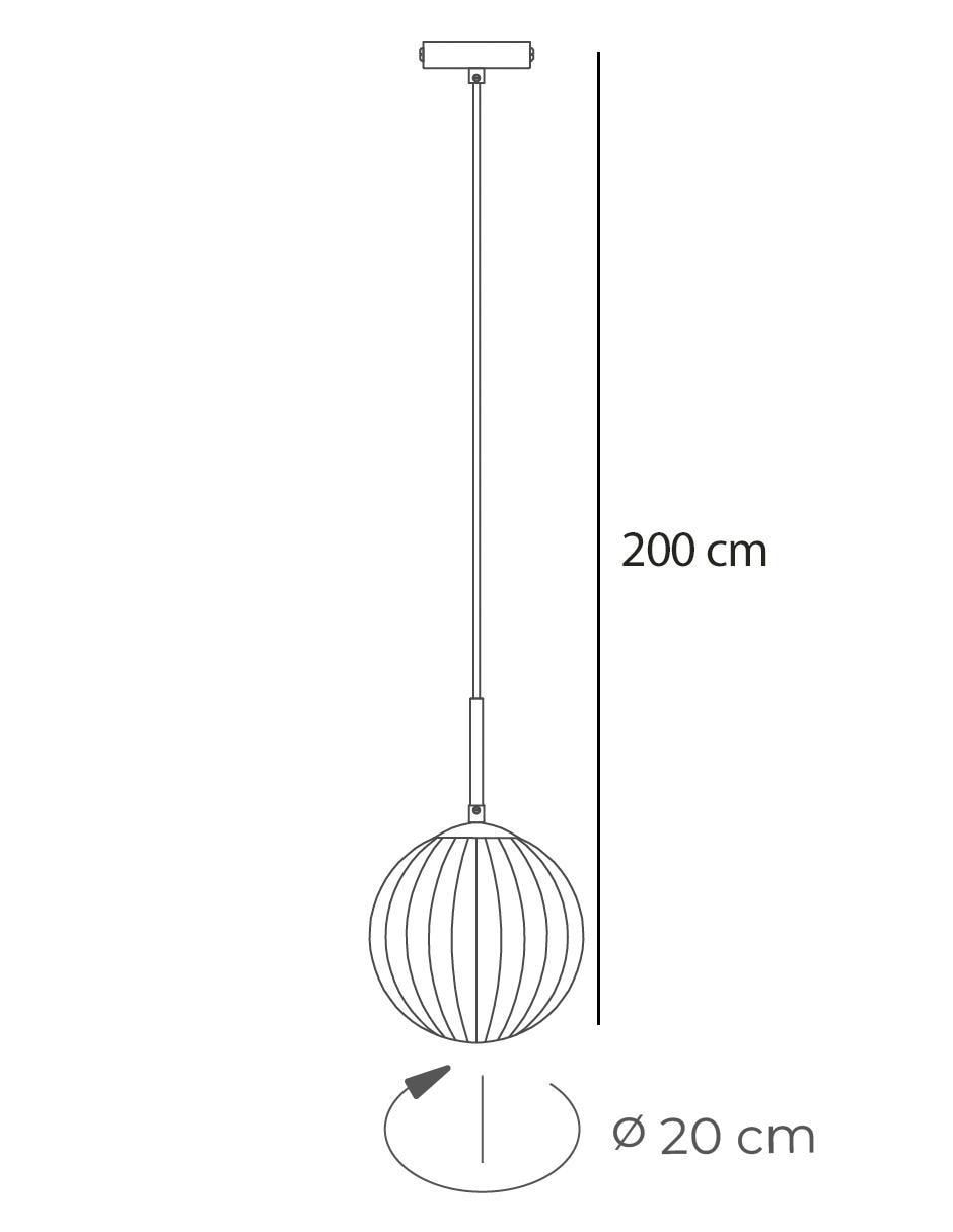 Lampara colgante incandescente Koza / MD7642 7