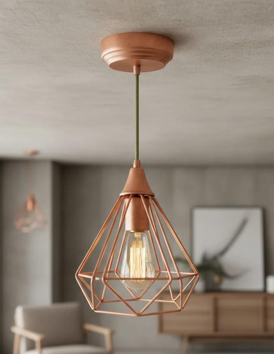 Lampara colgante incandescente y led Roby 4