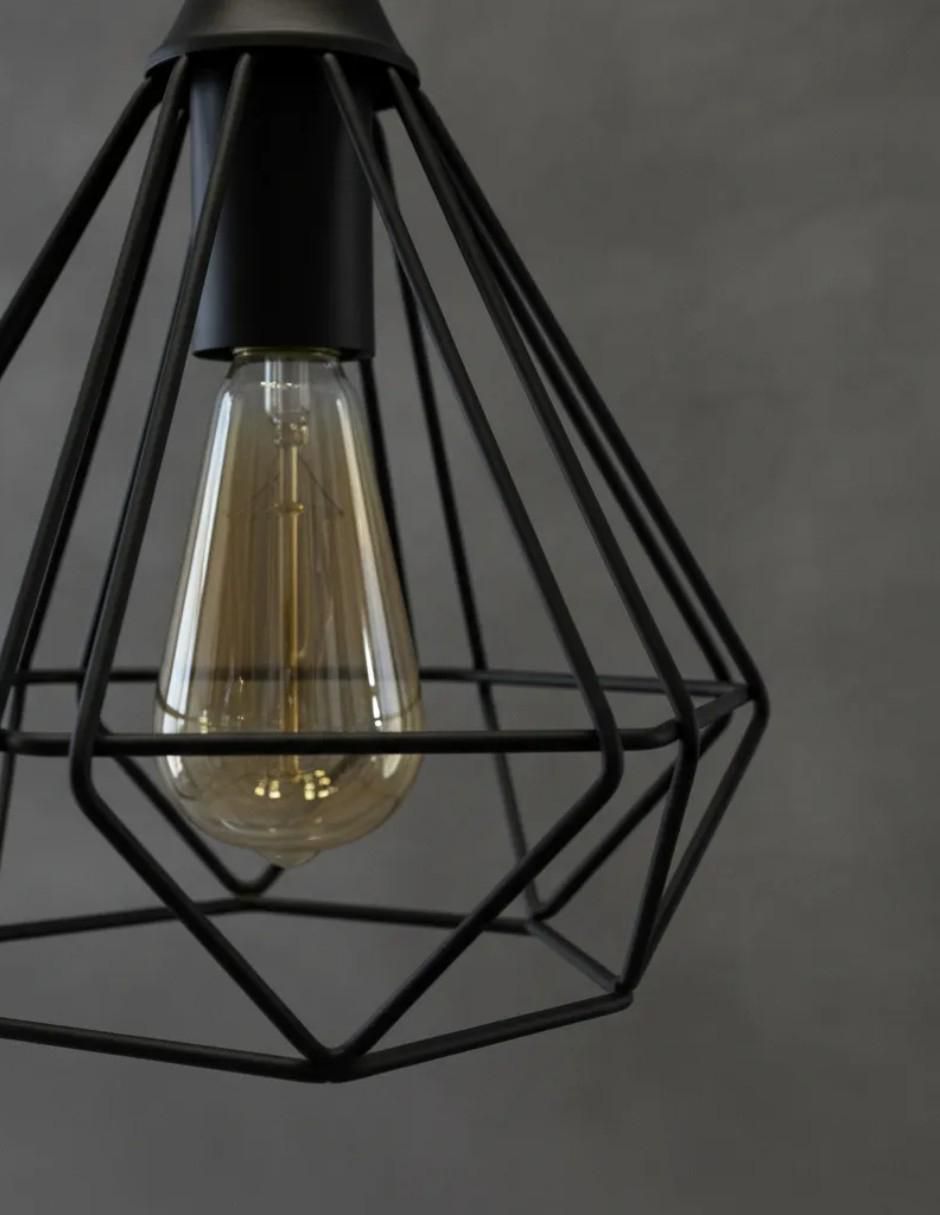 Lampara colgante incandescente y led cityluz roby 1 pieza "piezas"