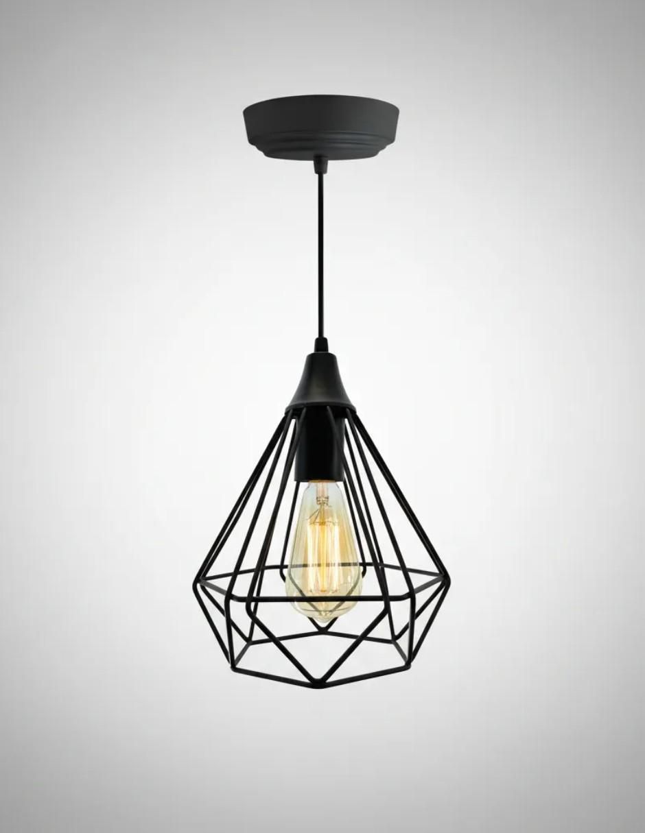 Lampara colgante incandescente y led cityluz roby 1 pieza "piezas"